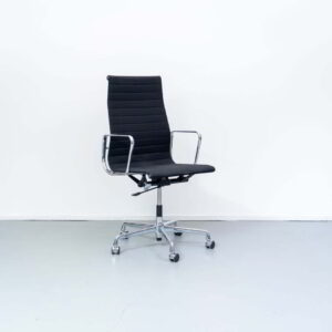Vitra Eames EA 119 Bureaustoel Zwart Hopsak - Chroom