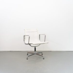 Vitra Eames EA 108 Stoel Wit Netweave - Gepolijst