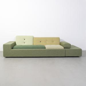 Vitra Hella Jongerius Poldersofa XL Groen mix 290 cm