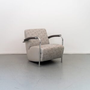 Leolux Scylla Fauteuil Laag Beige / Grijs - Rondjesmotief