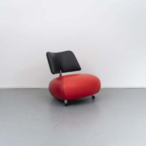Leolux Pallone Pa fauteuil 'Big Mama' oranje/rood