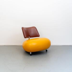 Leolux Pallone fauteuil geel/zwart
