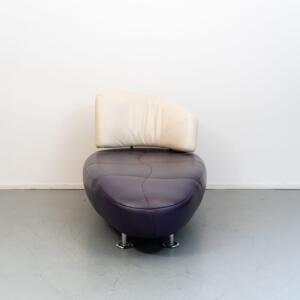 Leolux Kikko paars/wit chaise longue