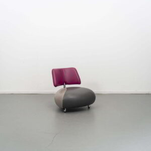 Leolux Pallone Puppy Lill fauteuil taupe/grijs/fuchsia