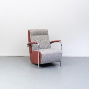 Leolux Scylla Hoge Rug crême rondjes motief / rood