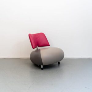 Leolux Pallone fauteuils grijs/antraciet - roze
