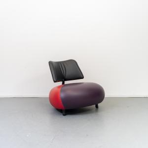 Leolux Pallone Fauteuil Rood/Paars/Zwart - Zwart