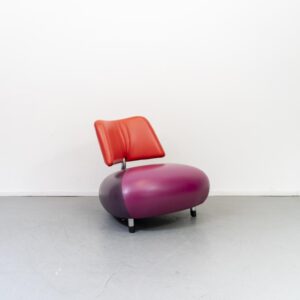 Leolux Pallone Fauteuil Rood/Roze/Paars - Chroom