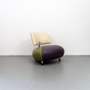 Leolux Pallone Fauteuil Paars/Groen/Wit - Chroom