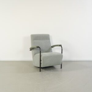 Leolux Scylla Fauteuil Hoog Grijs/Groen Stof