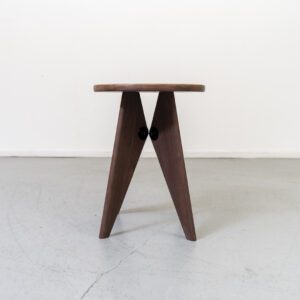 Vitra Jean Prouve Tabouret Bois kruk Donker Eiken