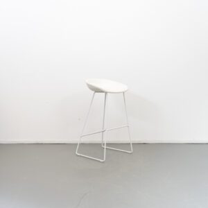 Hay About a Stool AAS38 Barkruk Wit Leer - Wit Frame