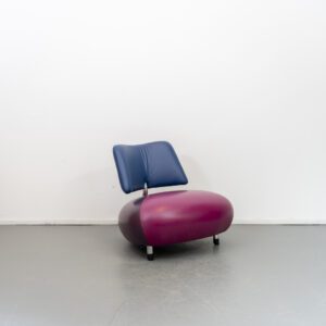 Leolux Pallone Fauteuil Roze/Paars/Blauw - Chroom