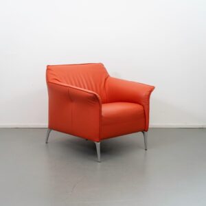 Leolux Mayon Fauteuil Oranje Leer - Staal