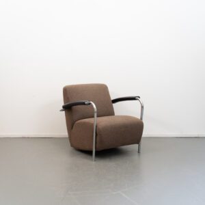 Leolux Scylla Fauteuil Laag Bruin Stof - Gemêleerd