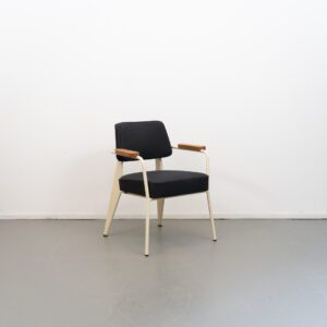 Vitra Jean Prouve fauteuil direction Zwart/Antraciet - Staal