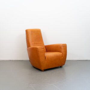 Label Longa Fauteuil Cognac - Buffaloleer