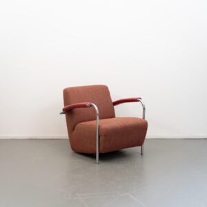 Leolux Scylla Fauteuil Laag Rood Stof - Gemêleerd