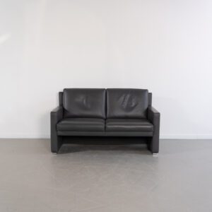Leolux Timandra 2-zits/148cm Bank Donkergrijs Leer