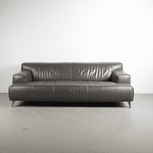 Leolux Oscar 3-Zits Bank Grijs Leer