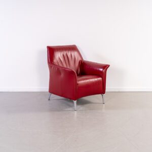 Leolux Mayuro Fauteuil Rood Leer – Chroom