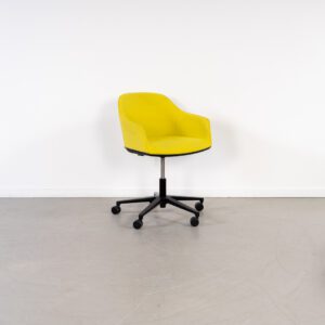 Vitra Softshell Bureaustoel Geel Leer - Zwart
