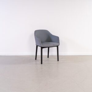 Vitra Softshell Stoel Grijs Stof - Zwart