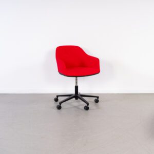 Vitra Softshell Bureaustoel Rood Leer - Zwart