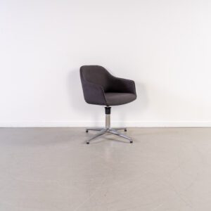 Vitra Softshell Stoel Grijs Stof - Aluminium