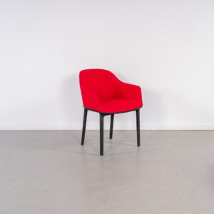 Vitra Softshell stoel Rood Stof – Zwart