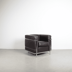 Cassina LC2 Le Corbusier Fauteuil Bruin Leer – Chroom