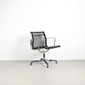 Vitra Eames EA 108 Stoel Zwart Netweave – Chroom Nieuw