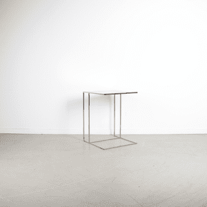 Minotti Leger Bijzet tafel H 65 x 50 x 50 cm RVS