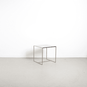 Minotti Leger bijzettafel RVS 40 x 40 x 40 cm