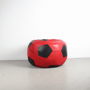 Leolux Zitbal Rood/Zwart - Leer