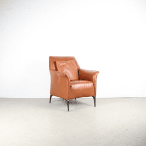 Leolux Mayuro Fauteuil Cognac Leer – Bruin/Antraciet