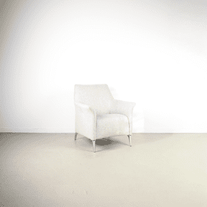 Leolux Mayuro Fauteuil Grijs Stof Gemêleerd – Chroom