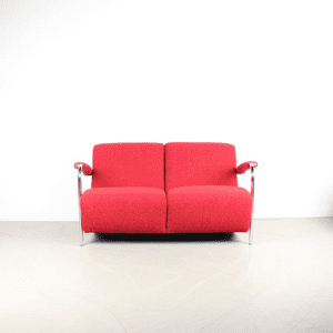 Leolux Scylla 2 Zits Bank Rood Stof – Chroom