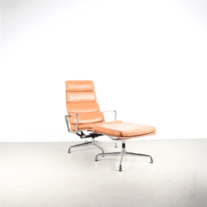 Vitra Eames Set EA 222 + 223 Soft Pad Cognac – Chroom