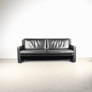 Leolux Timandra Bank 3-zits/198cm Leder – Zwart