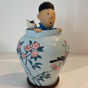 Kuifje Blauwe Lotus Vaas Pixi  16 cm 46951