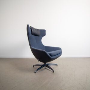 Leolux Caruzzo Fauteuil Blauw Leder & Stof