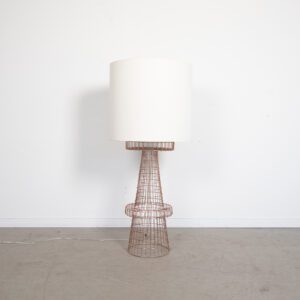 Pols Potten Design vloerlamp draadstaal koper/wit