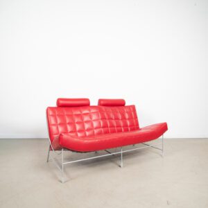Leolux Volare Bank 2-Zits Rood Leer