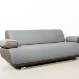 Leolux Guadalupe Bank 3-Zits Lichtgrijs Stof/Leer - Aluminium